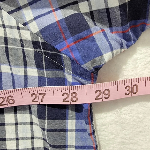 Polo Ralph Lauren Andy Camp Mens Blue Plaid Button Up Pocket Preppy Size XXL - Picture 8 of 9